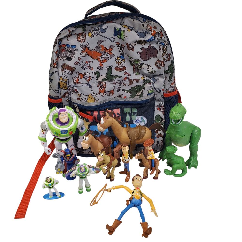 Vintage Toy Story Woody Buzz Lightyear Bullseye Backpack